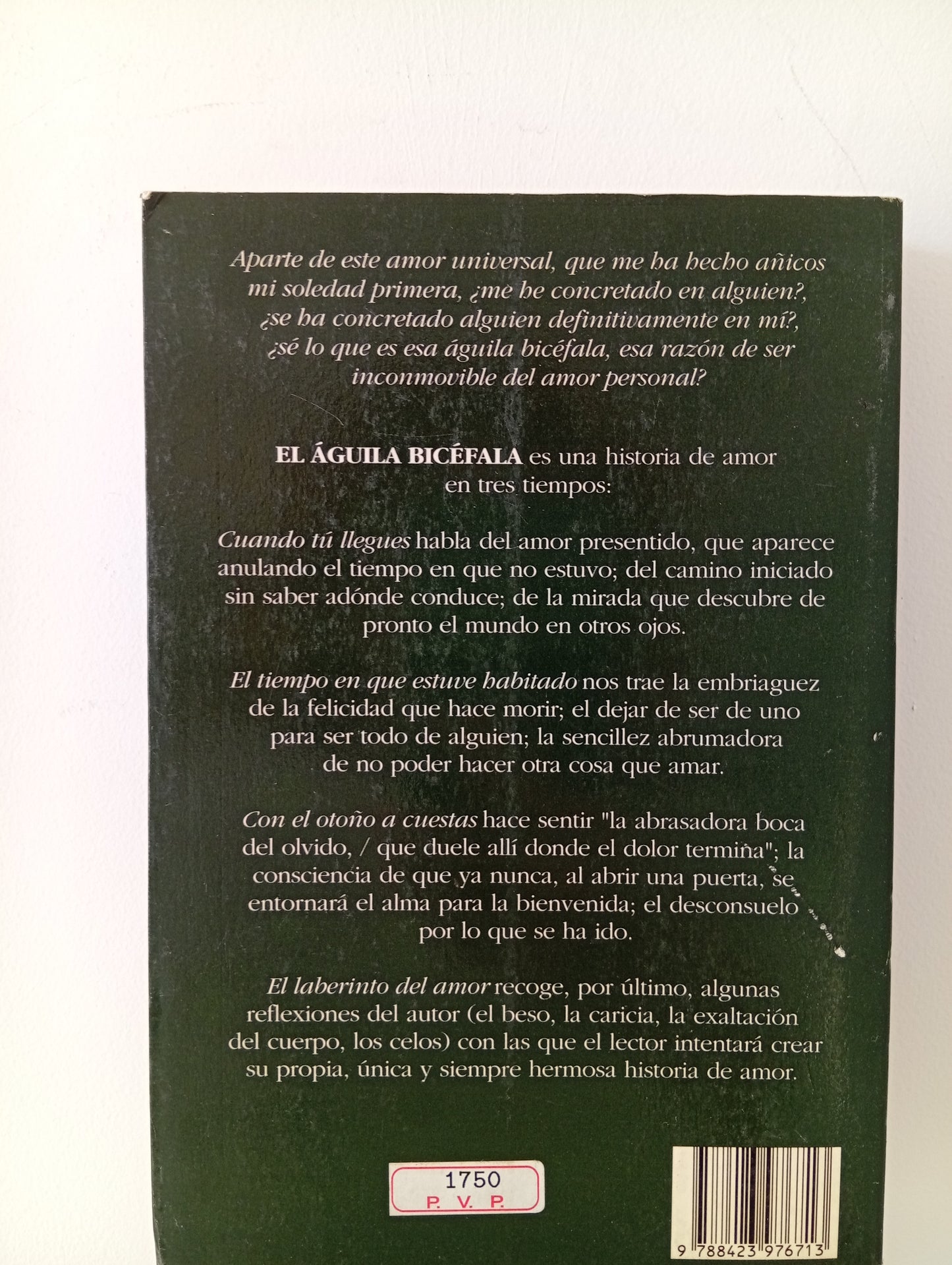 El águila bicéfala. Textos de amor.